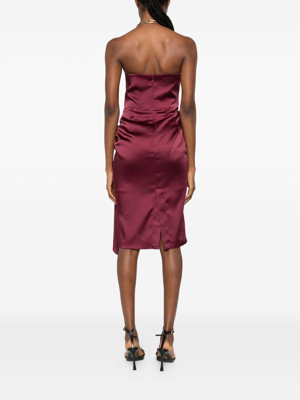 Abito Midi Senza Spalline con Cintura E00757 BORDEAUX BABYLON EUREKA 