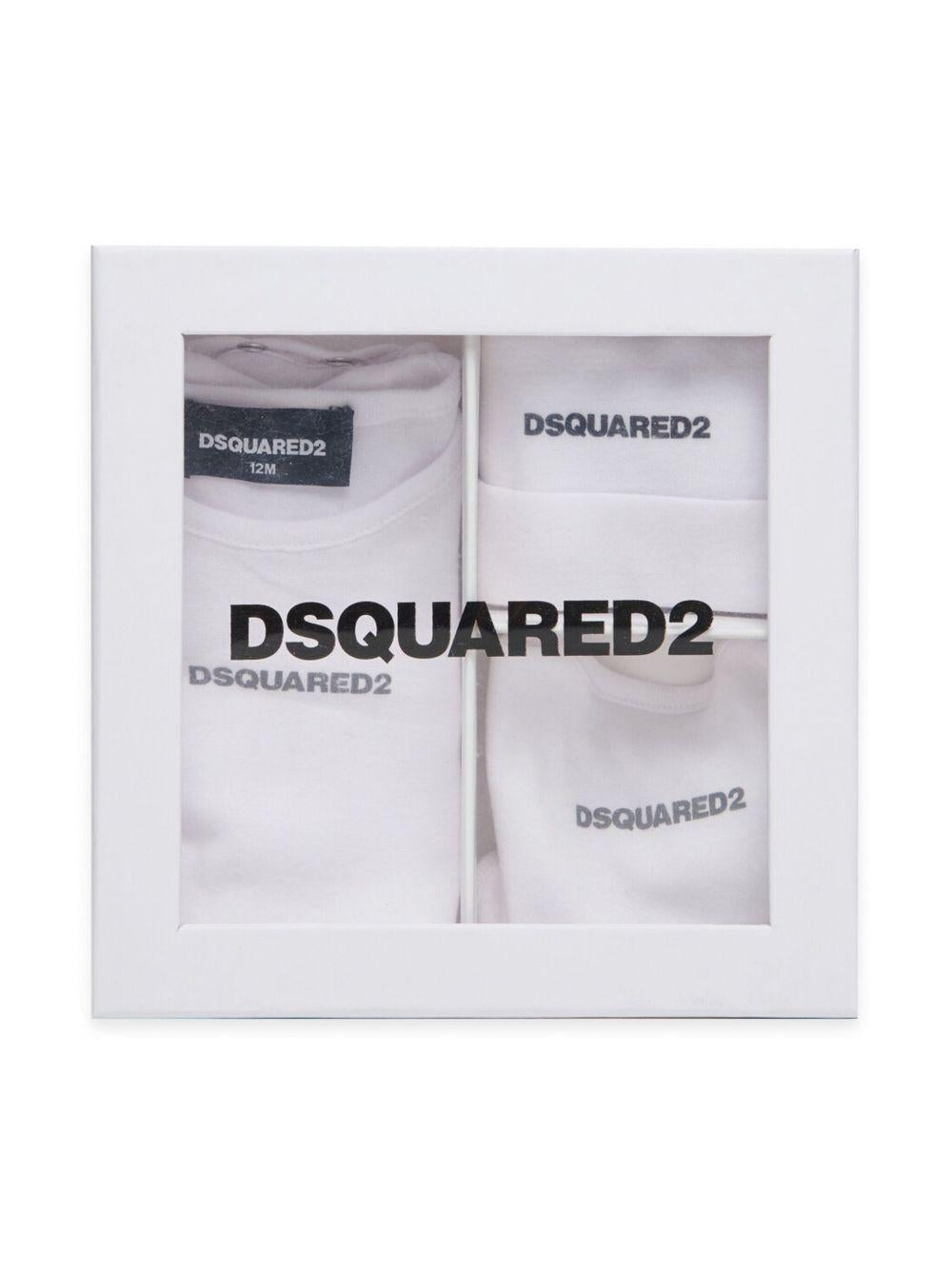 Set coordinato neonato tre pezzi DQ2876D0A8U DQ100 DSQUARED KIDS 