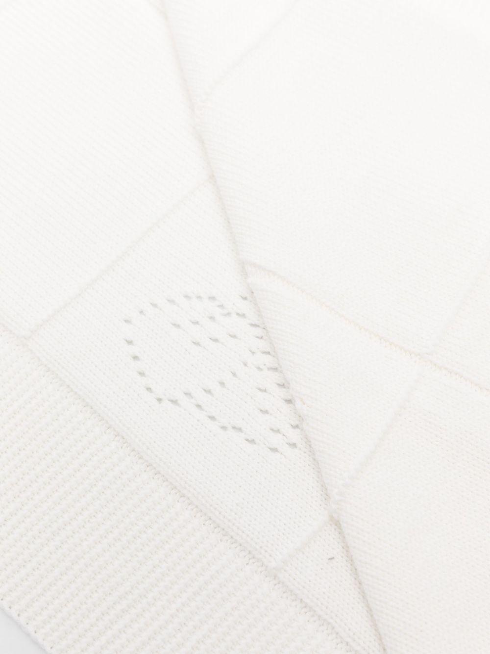 Coperta panna in maglia