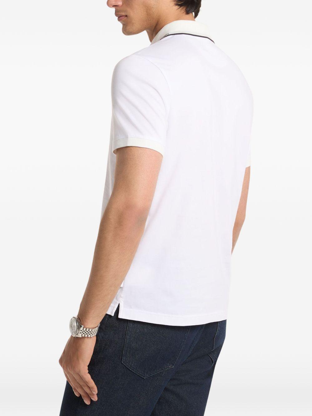 Polo a maniche corte con dettaglio sul colletto CS652WR19P 100 MICHAEL KORS 