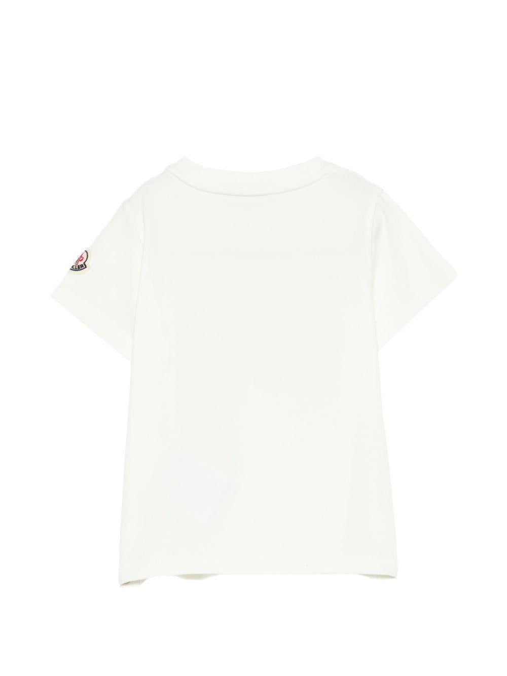 T-shirt in cotone con stampa cubi colorati L19518C0000389AUM 034 MONCLER KIDS 
