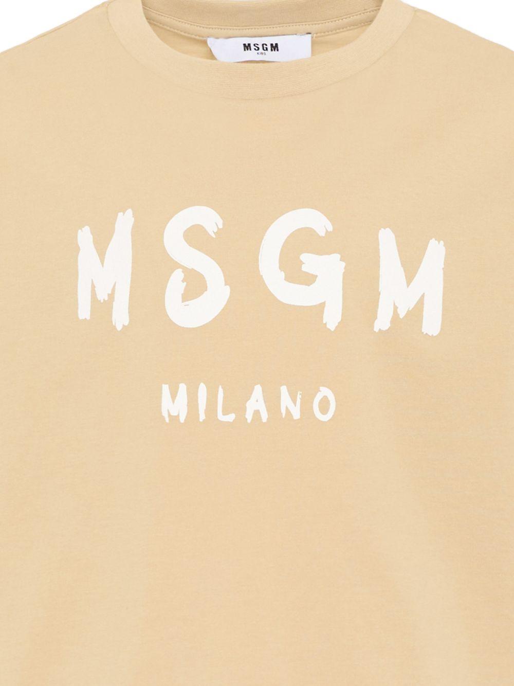 T-shirt con logo bianco S6MSJUTH001 092 MSGM KIDS 