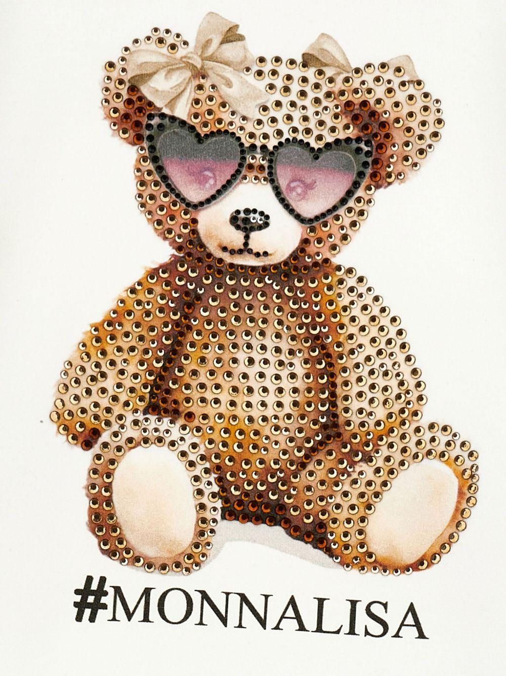 Abito con Strass e Fiocco Bambina 19F9046004 0102 MONNALISA KIDS 