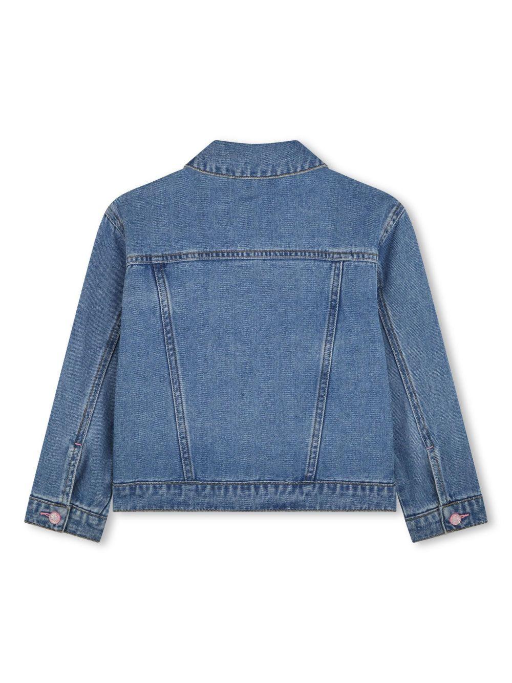Giubbino in denim con paillettes
