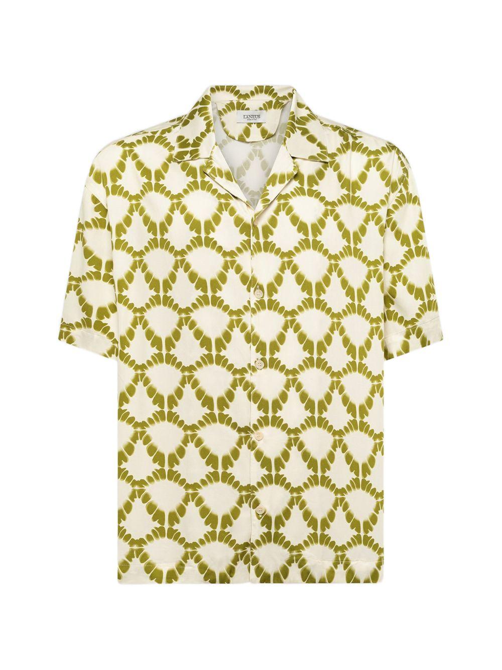 Camicia a maniche corte con stampa geometrica S6LAMASI076 036 LANEUS 