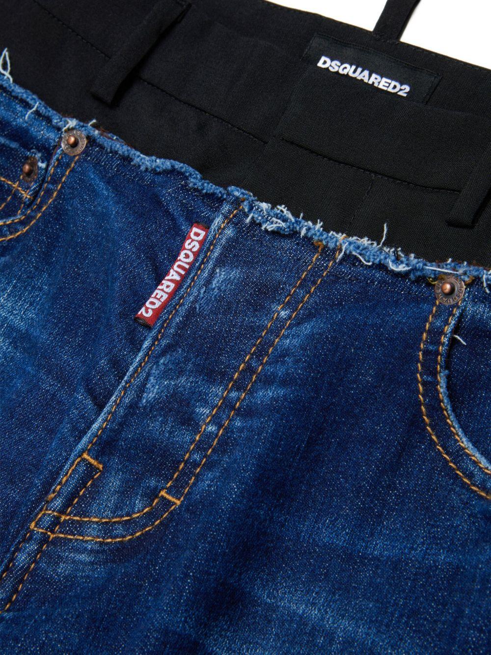 Jeans con Design a Inserti DQ3036D0AEZ DQ01 DSQUARED KIDS 