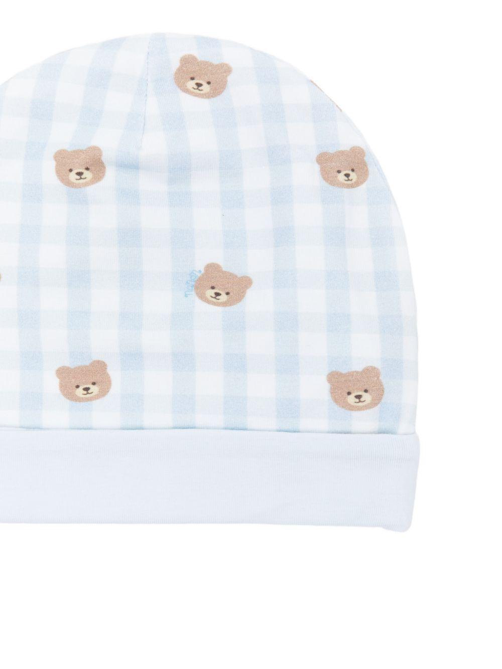 Berretto in cotone con orsi E26020 AZZURRO NANAN KIDS 