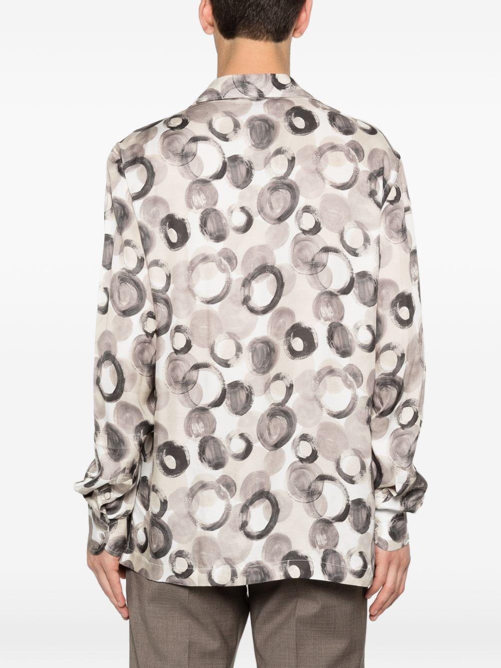 Camicia in viscosa a stampa cerchi ISLANDNS270009 T1296 TAGLIATORE 