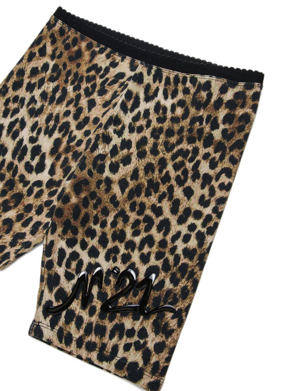 Shorts in felpa stampa leopardata N210AHN0486 0N900 N21 KIDS 