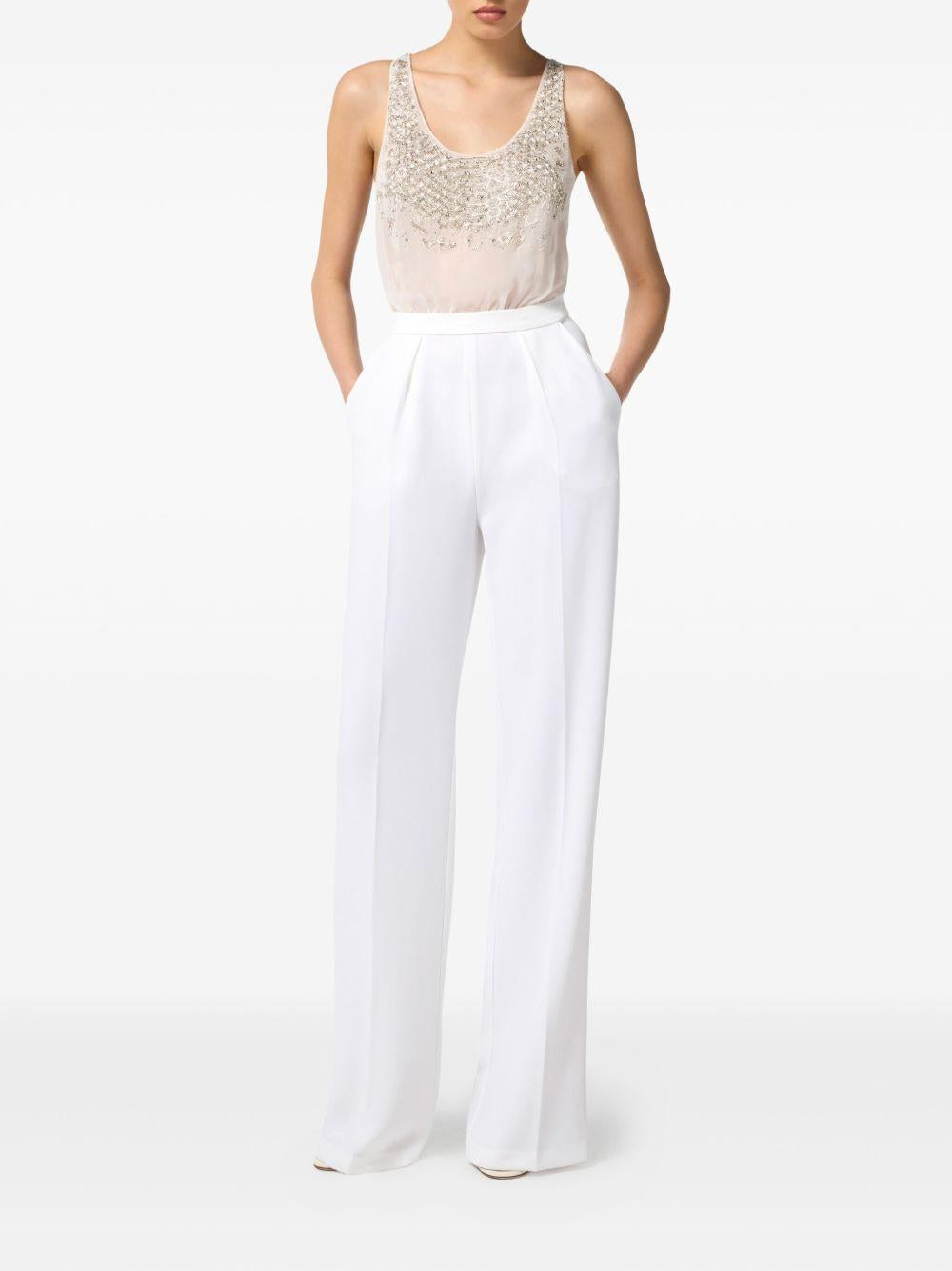 Tuta Intera Smanicata con Decorazione in Cristalli TU06357E2 360 ELISABETTA FRANCHI 