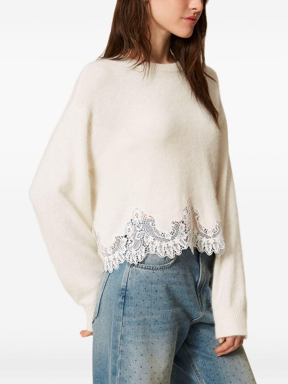 Maglia con Girocollo con Pizzo 252TT3381 00282 TWINSET 