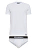 Set bianco logo all-over (2pz)