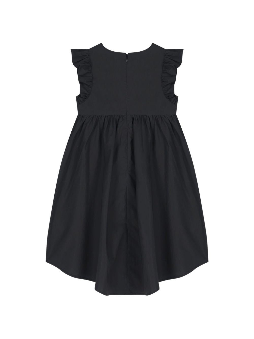 Abito con balze in popeline HAV0EVLLA10 60100 MOSCHINO KIDS 