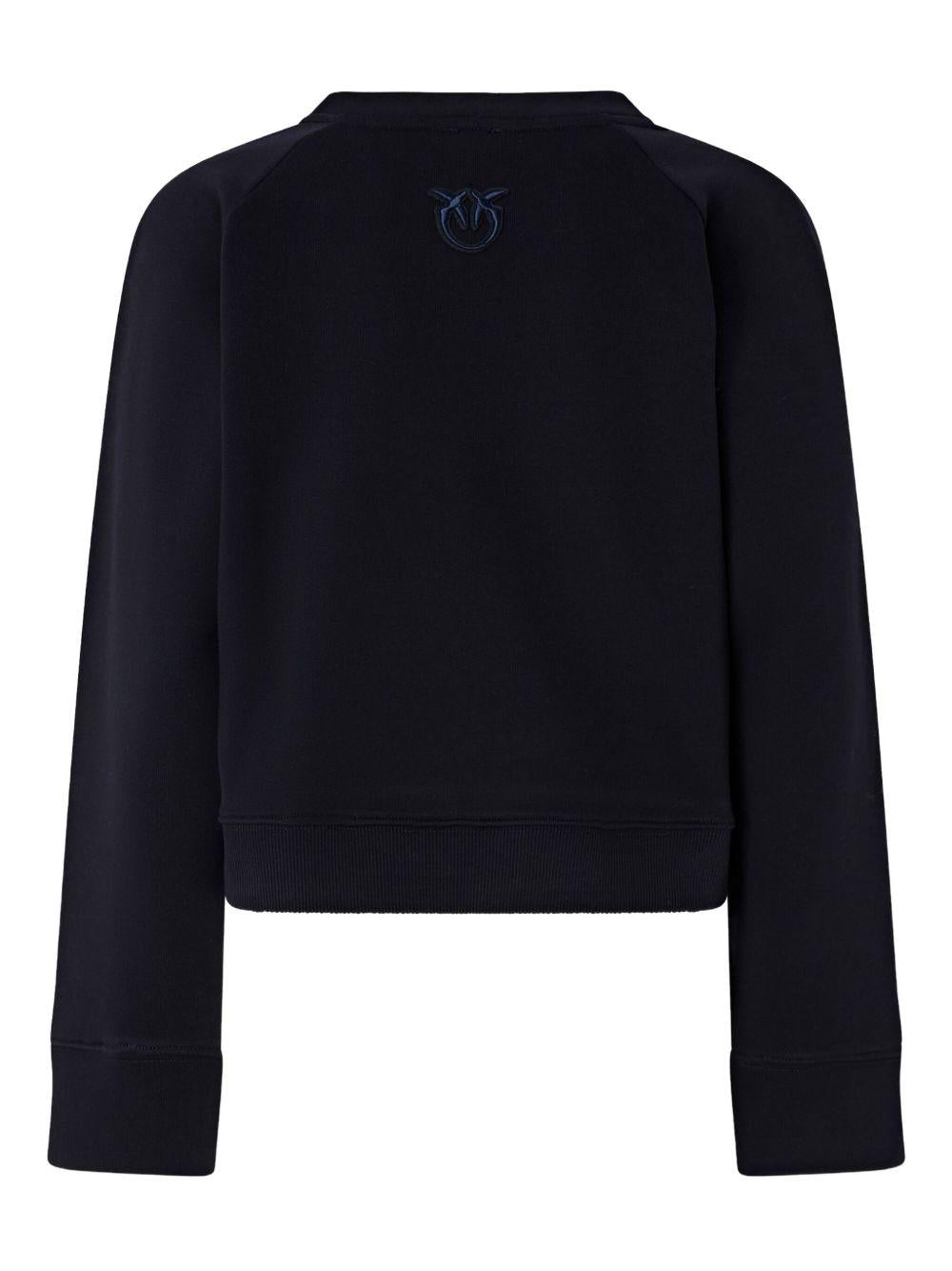 Felpa con gemme e bottoni decorativi 105613A2TC G82 PINKO 