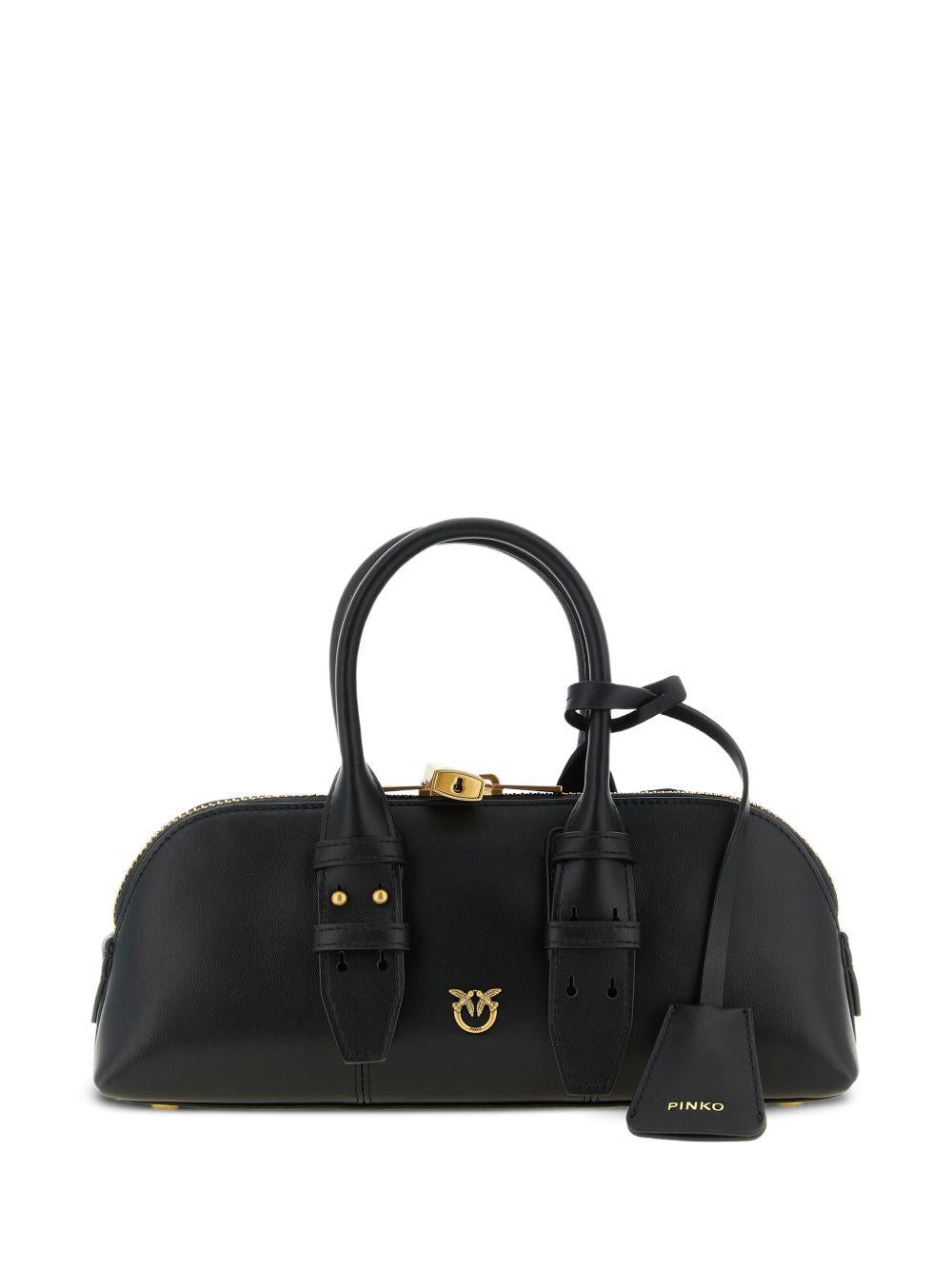 Borsa a spalla in pelle con lucchetto 105334A0QO Z99Q PINKO 