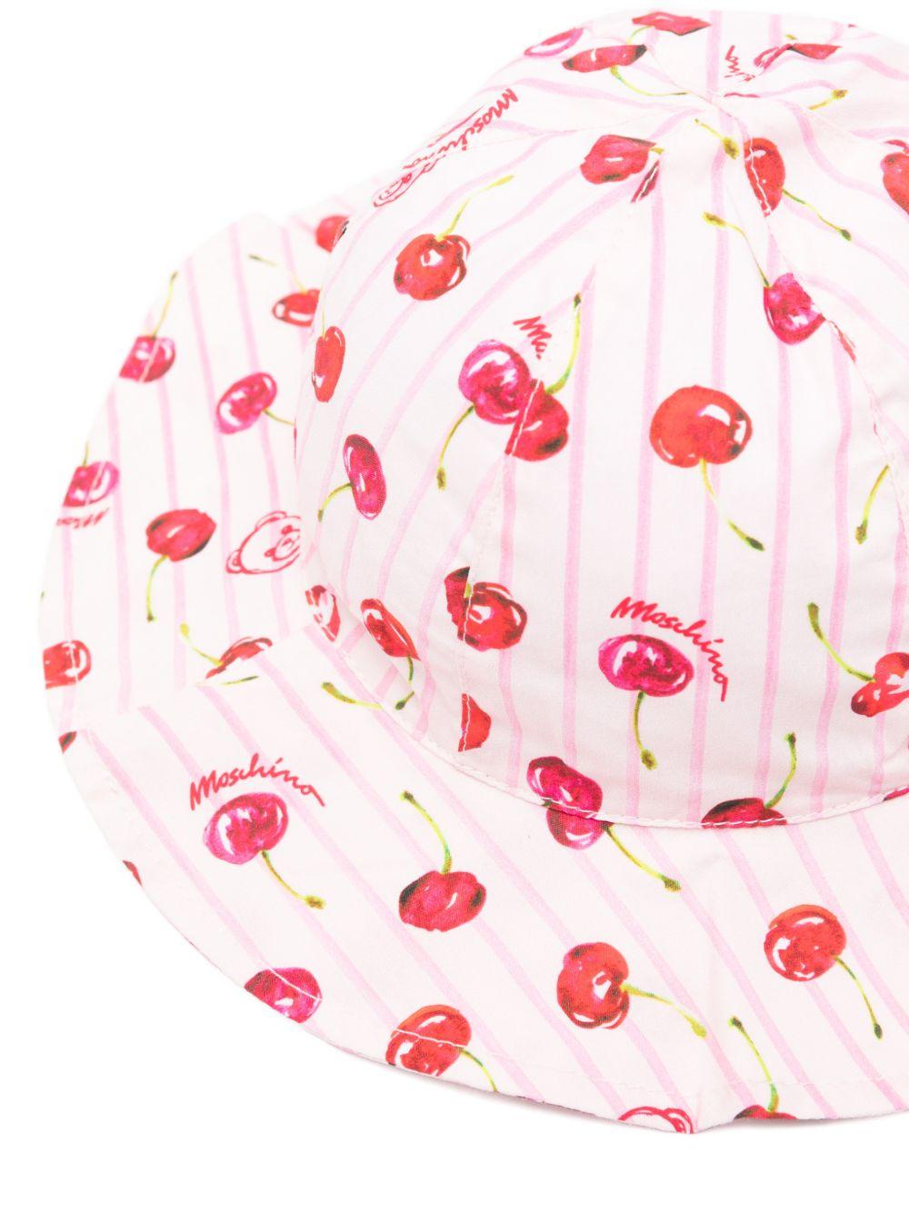 Cappello con stampa ciliegie MDX028LLB66 83658 MOSCHINO KIDS 