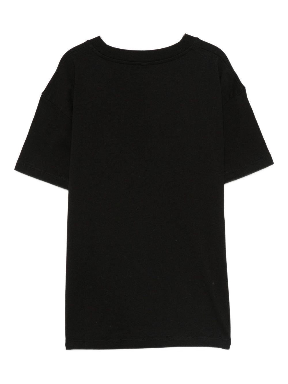 T-shirt Nera in Cotone con Logo TX8C31Z0434 961 STELLA MCCARTNEY KIDS 