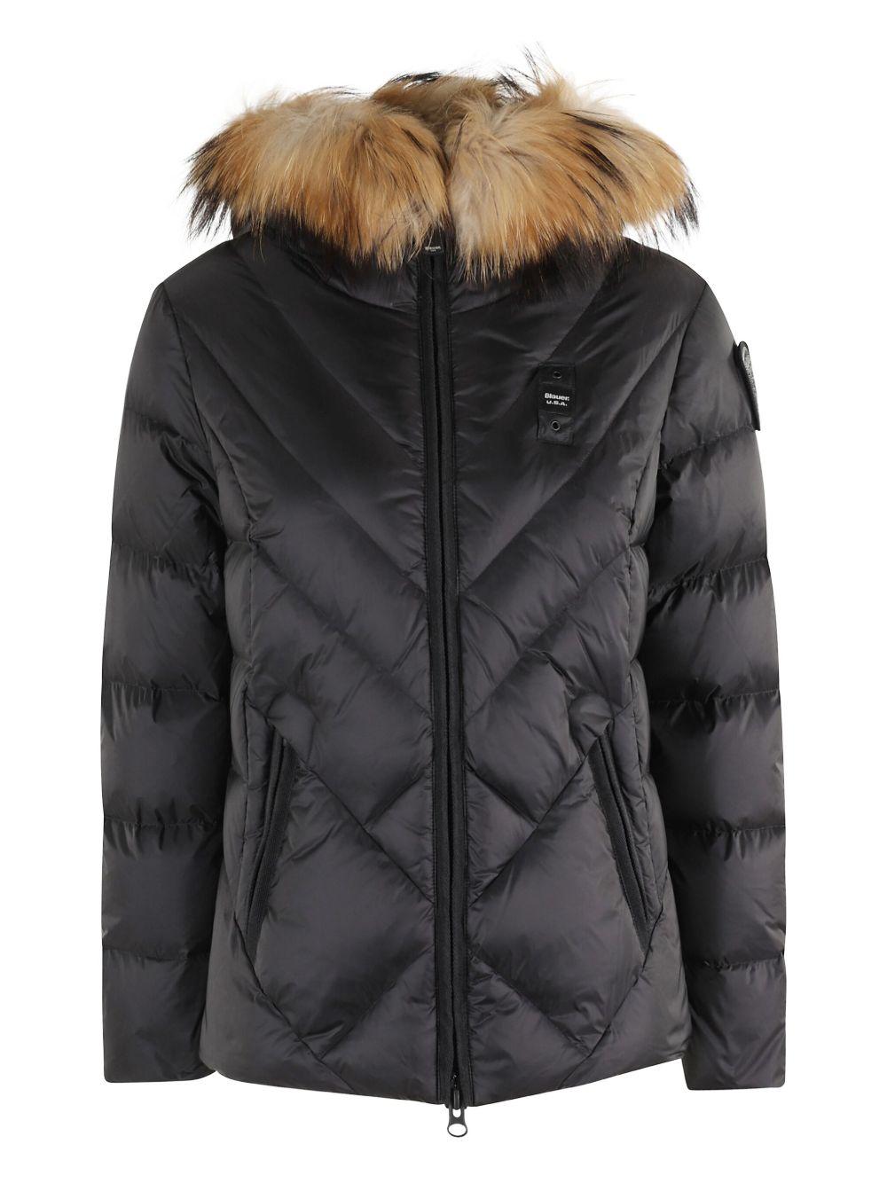 Piumino con cappuccio nero beige 25WBLDC03097006047 99EI BLAUER 