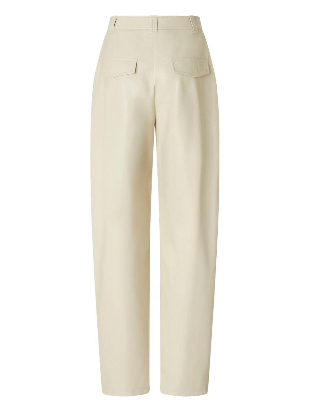 Pantaloni beige a vita alta 105371A2P4 C03 PINKO 