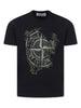 T-shirt nera big logo Compass