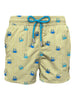 Costume giallo a righe con fantasia granchi