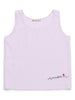 Canotta lilla mini logo ricama