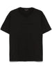 T-shirt nera basic logo rilievo