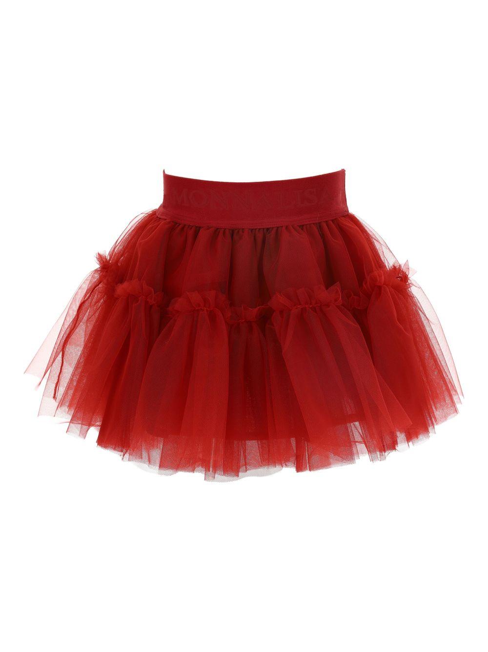 Tutu rubino con logo e cintura 37FGONT9945 0043 MONNALISA KIDS 