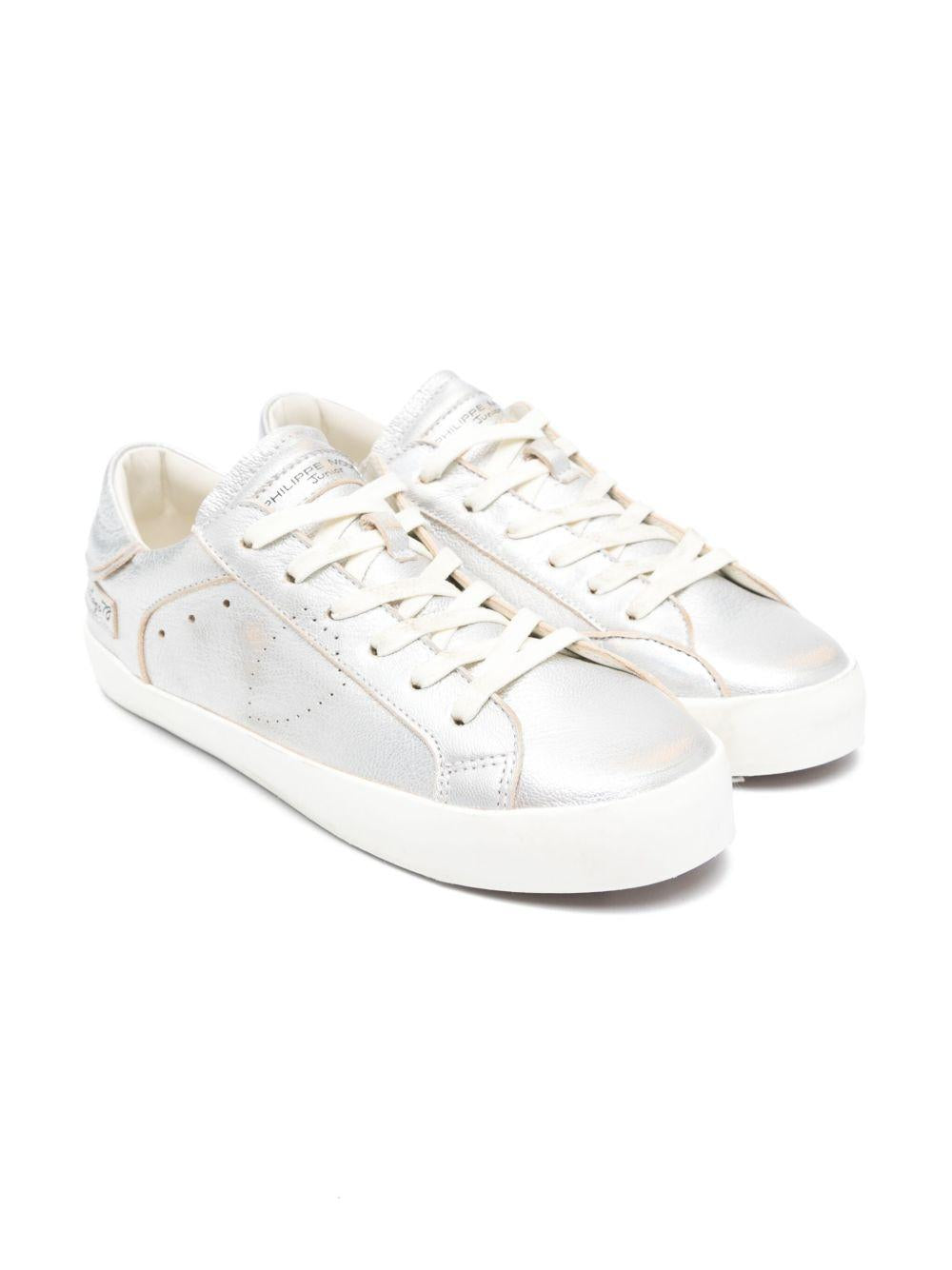 Sneakerss psrx argento laminato kids 80716 09 PHILIPPE MODEL KIDS 