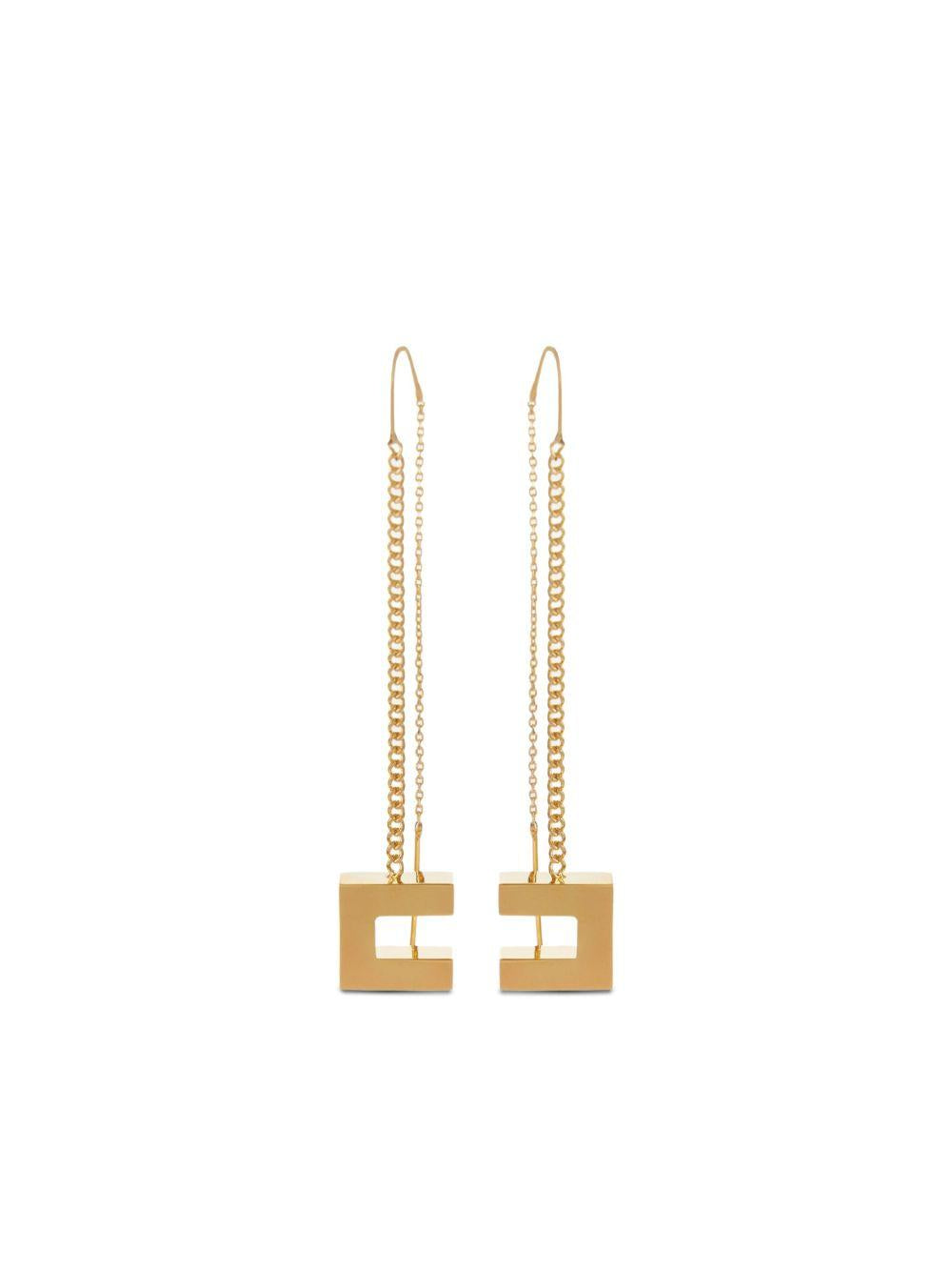 Orecchini Oro con Pendente e Dettaglio a Catena OR16A56E2 U95 ELISABETTA FRANCHI 