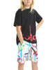 Completo graffiti nero/multicolor (2pz)