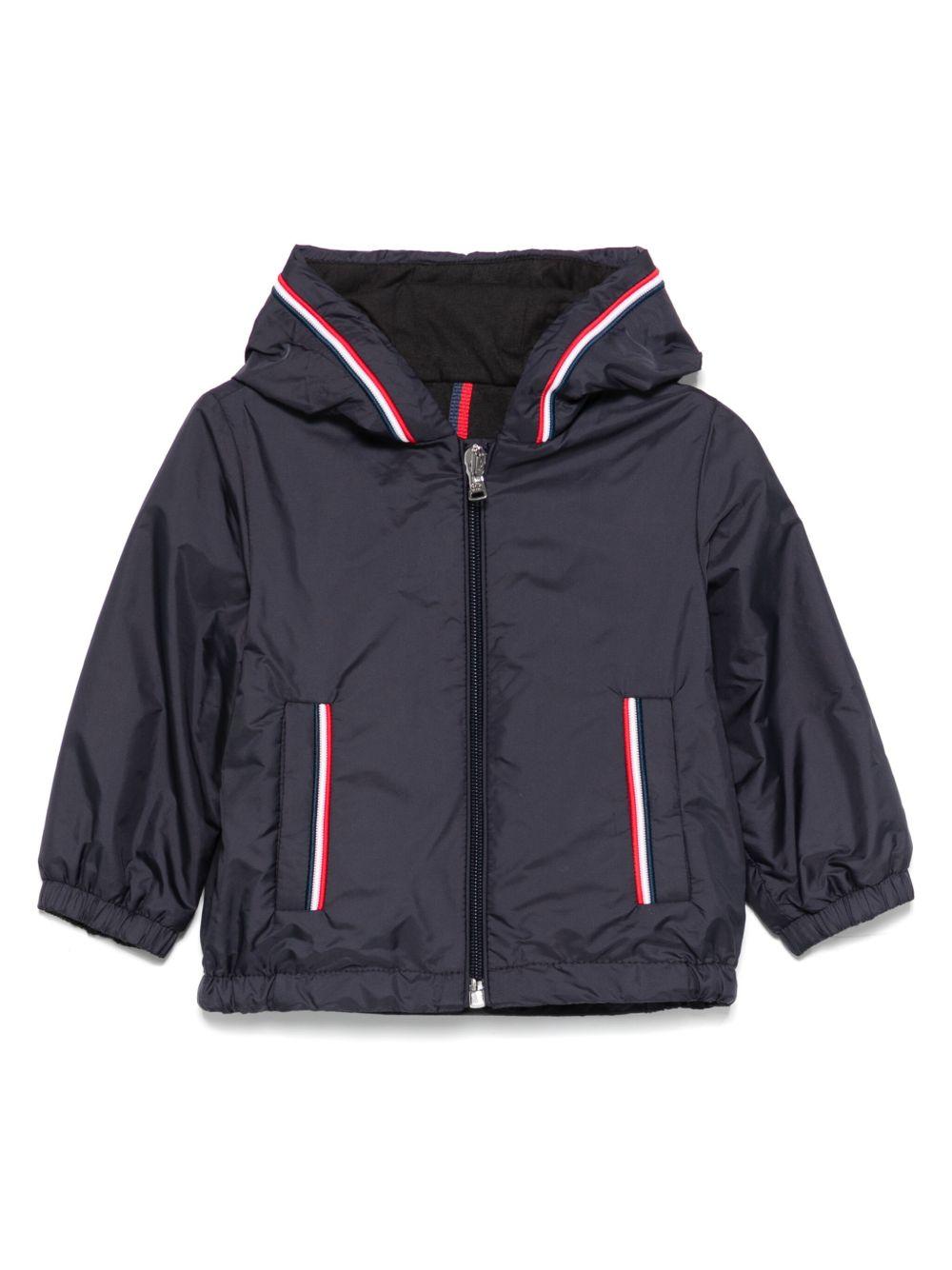Bomber con cappuccio in poliammide L19511A0004153A5E 742 MONCLER KIDS 
