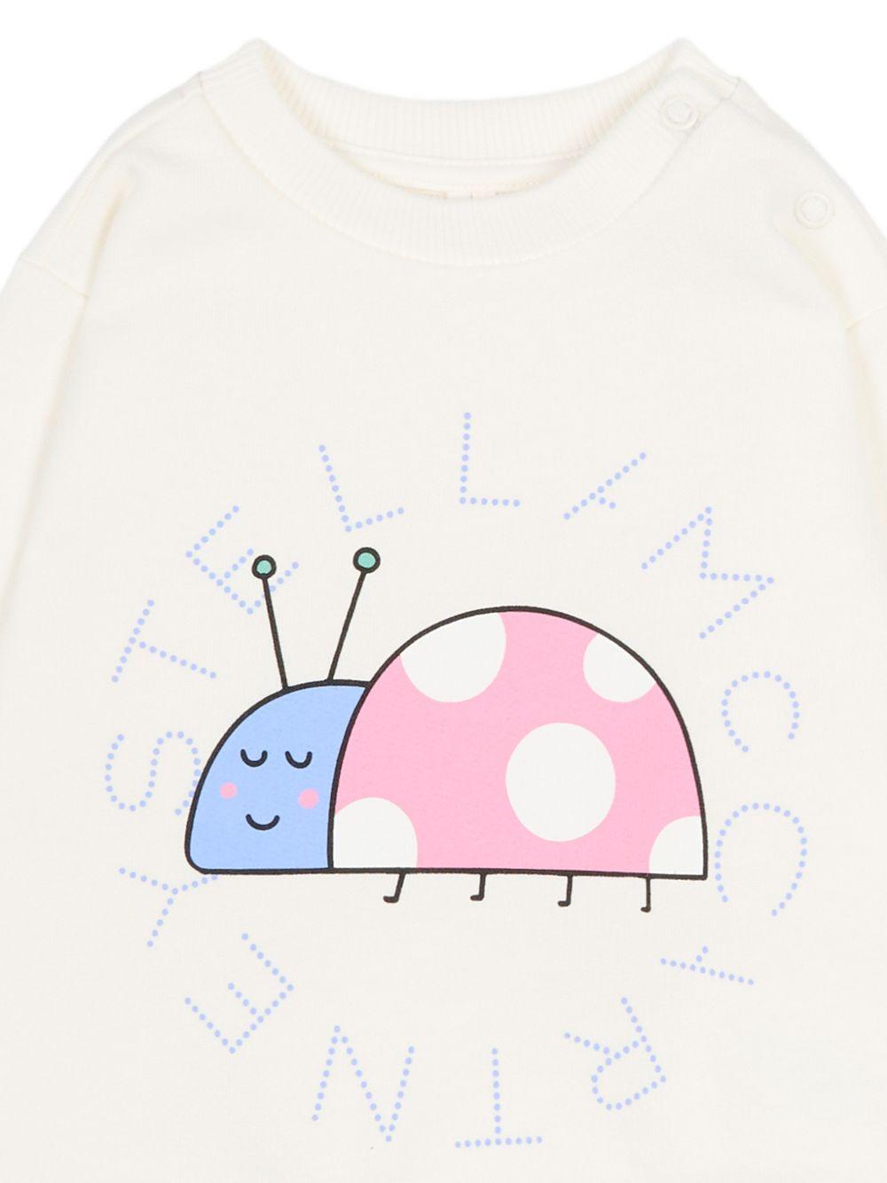 Maglia a maniche lunghe con coccinella TY4010Z0499 101 STELLA MCCARTNEY KIDS 