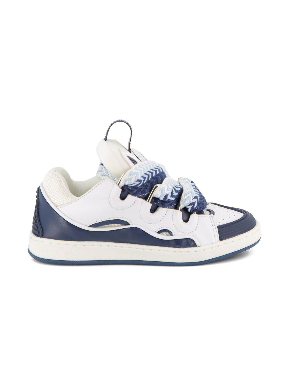 Sneakers in pelle con lacci fantasia N30357 N68 LANVIN KIDS 