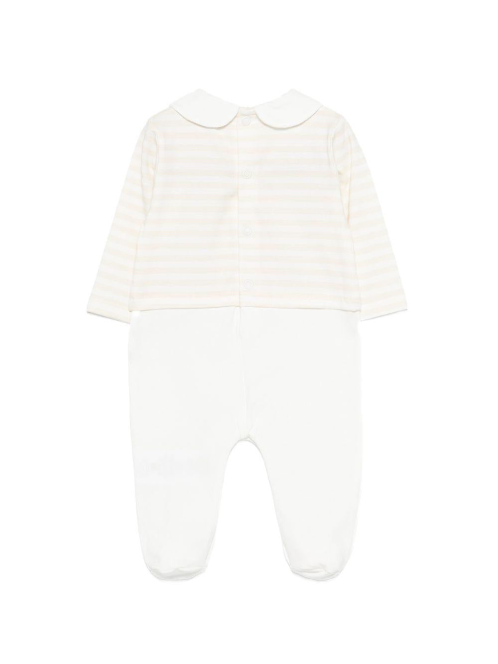 Pagliaccetto a righe con bottoni automatici E26100 BEIGE NANAN KIDS 