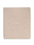 Coperta Beige per Bambini con Logo Ricamato