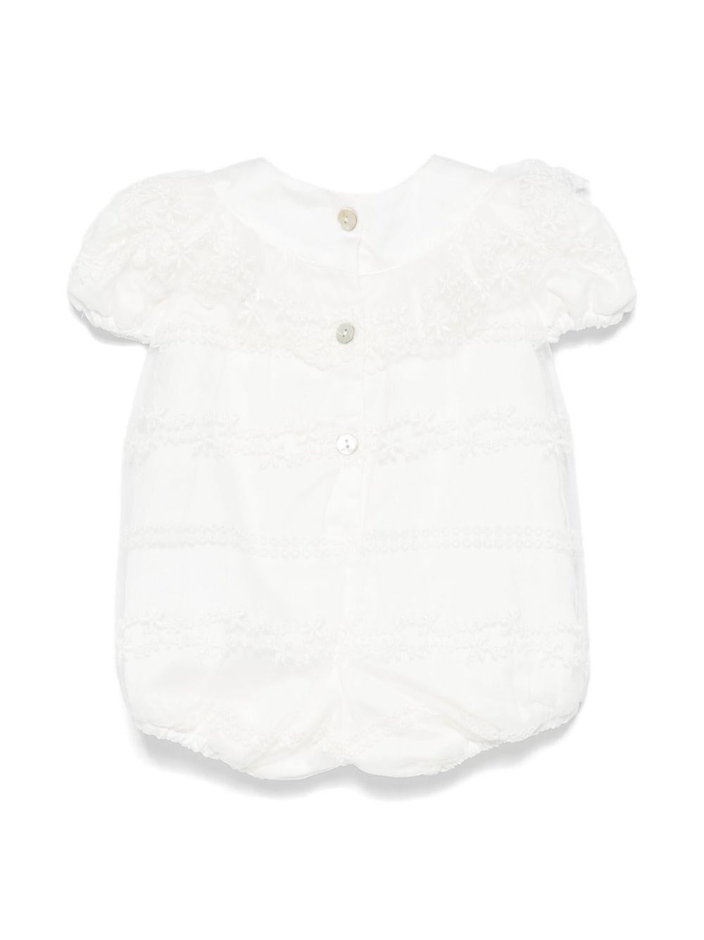 Tutina bianca con ricami all-over