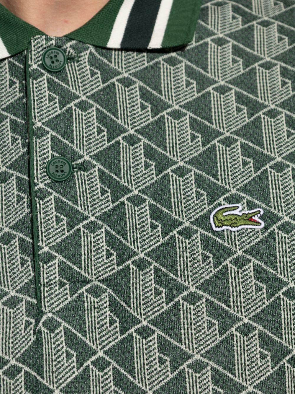 Polo in piqué con stampa geometrica DH1417 D1R LACOSTE 