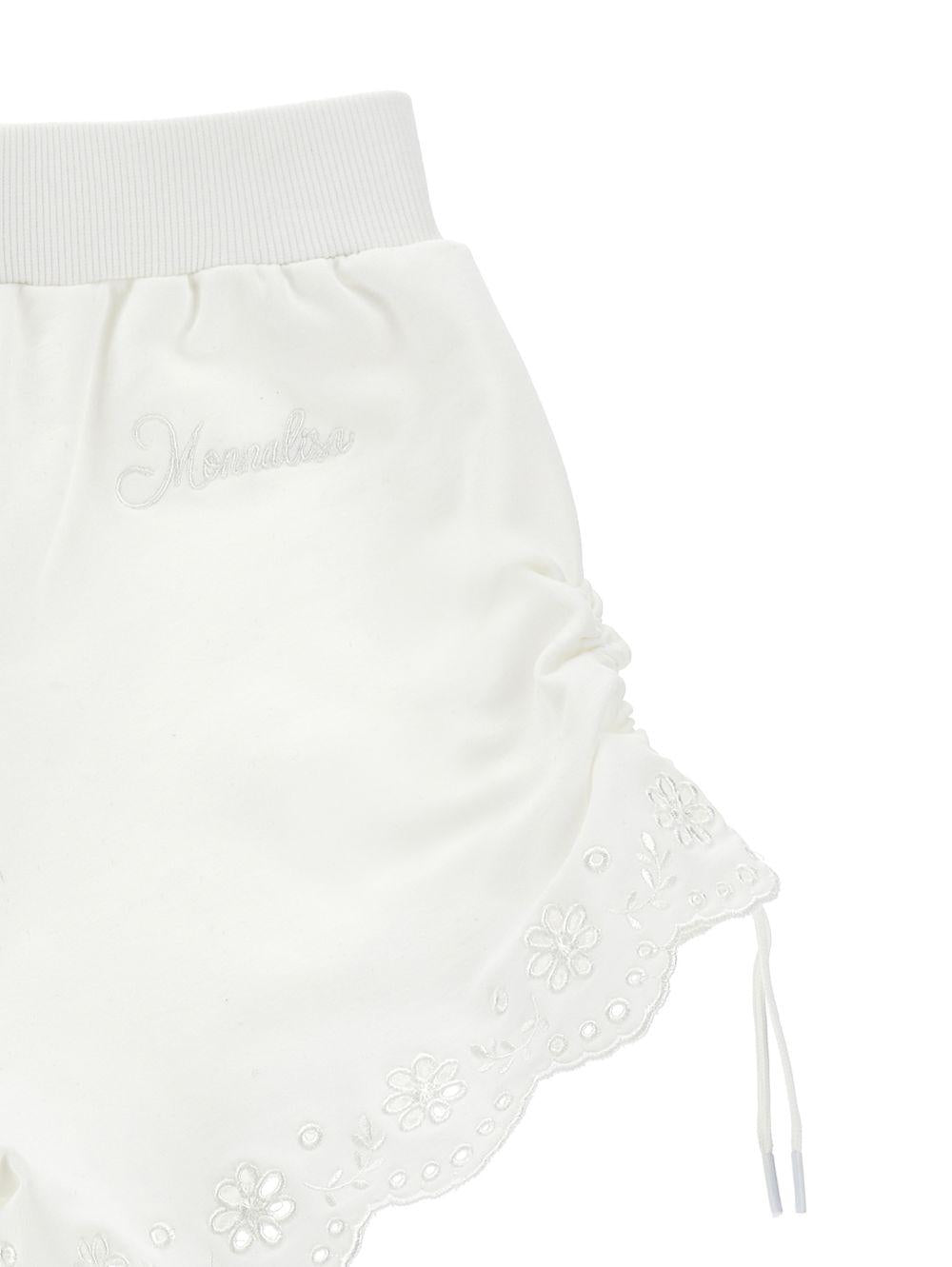 Shorts ricamati con vita elastica 17G4017014 0001 MONNALISA KIDS 