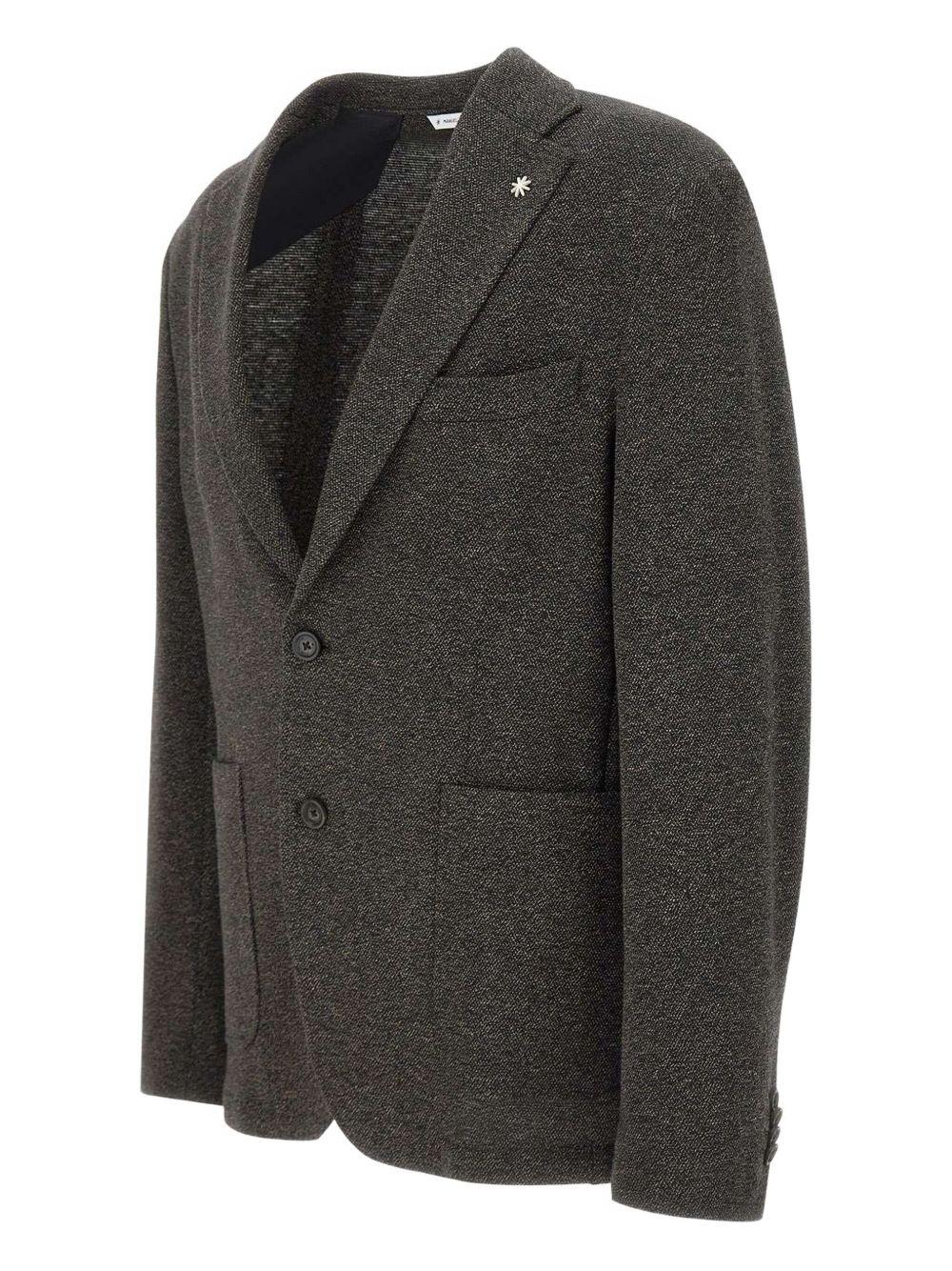 Blazer Marrone in Misto Lana con Tasche 3732G2728M243696 30 MANUEL RITZ 