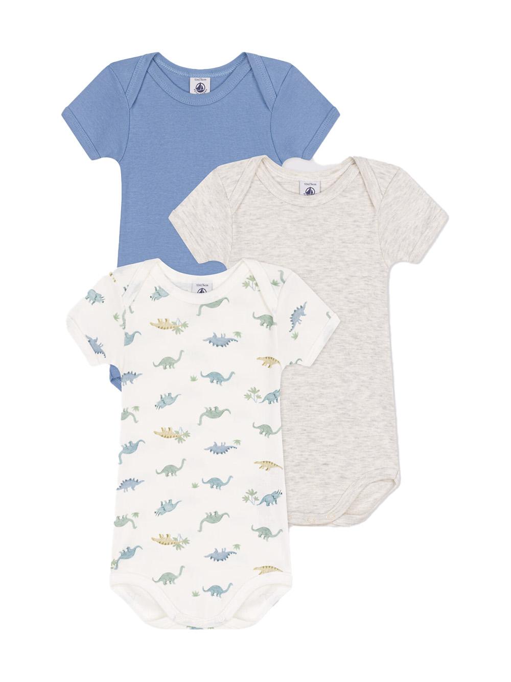 Set body con dinosauri (3pz) A0CX8 00 PETIT BATEAU KIDS 