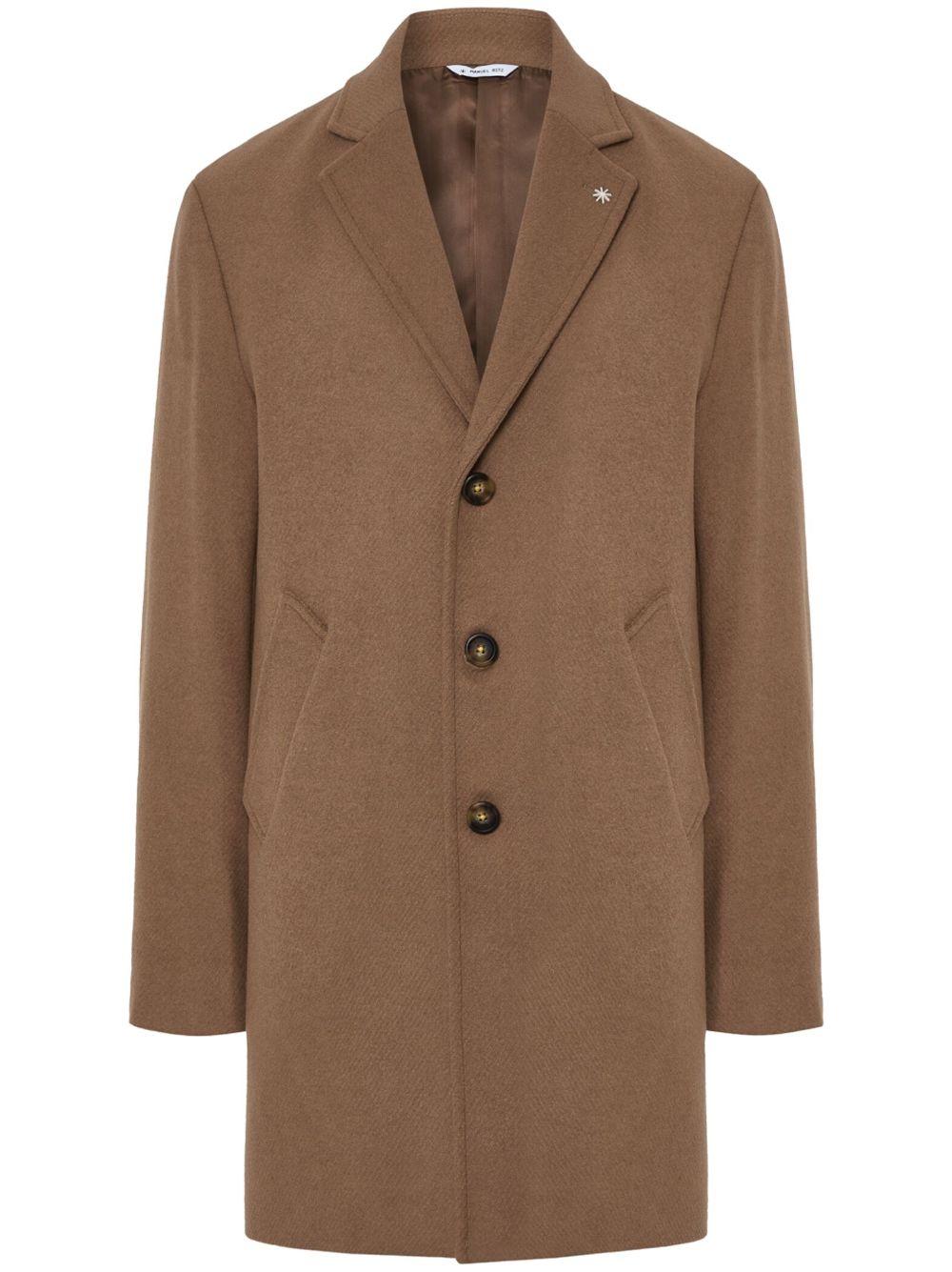 Cappotto marrone monopetto