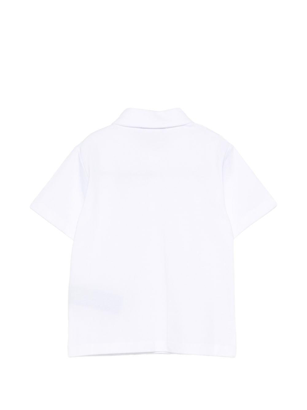 Polo in cotone a maniche corte BY8Q01Z3658 100NE BALMAIN KIDS 