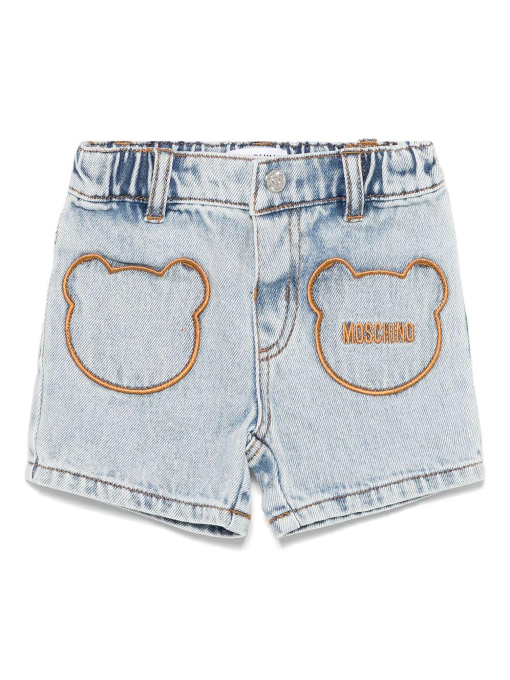 Short denim ricamo sagoma Teddy