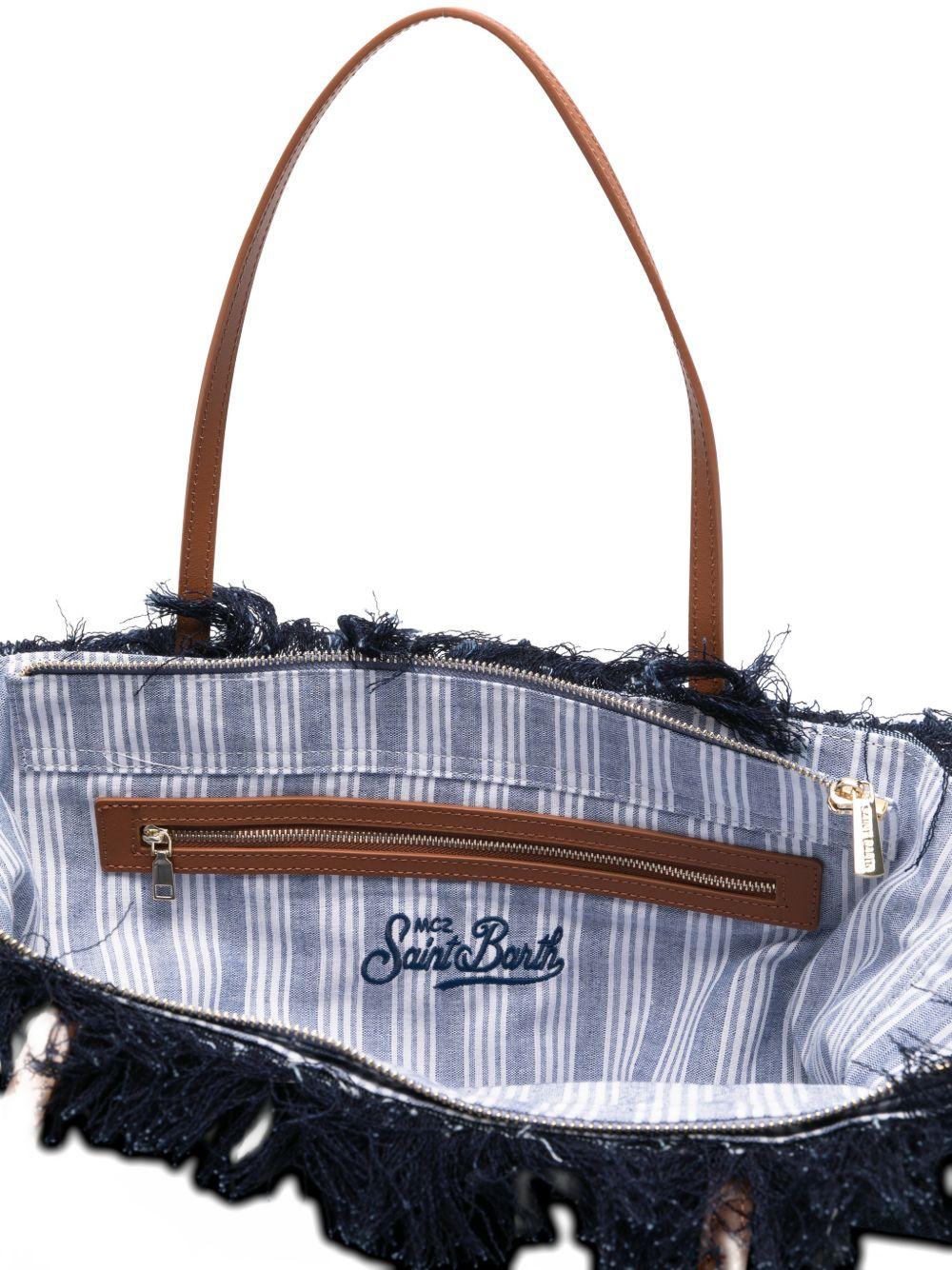 Borsa tote con frange denim CBF0001 01031L MC2 SAINT BARTH 