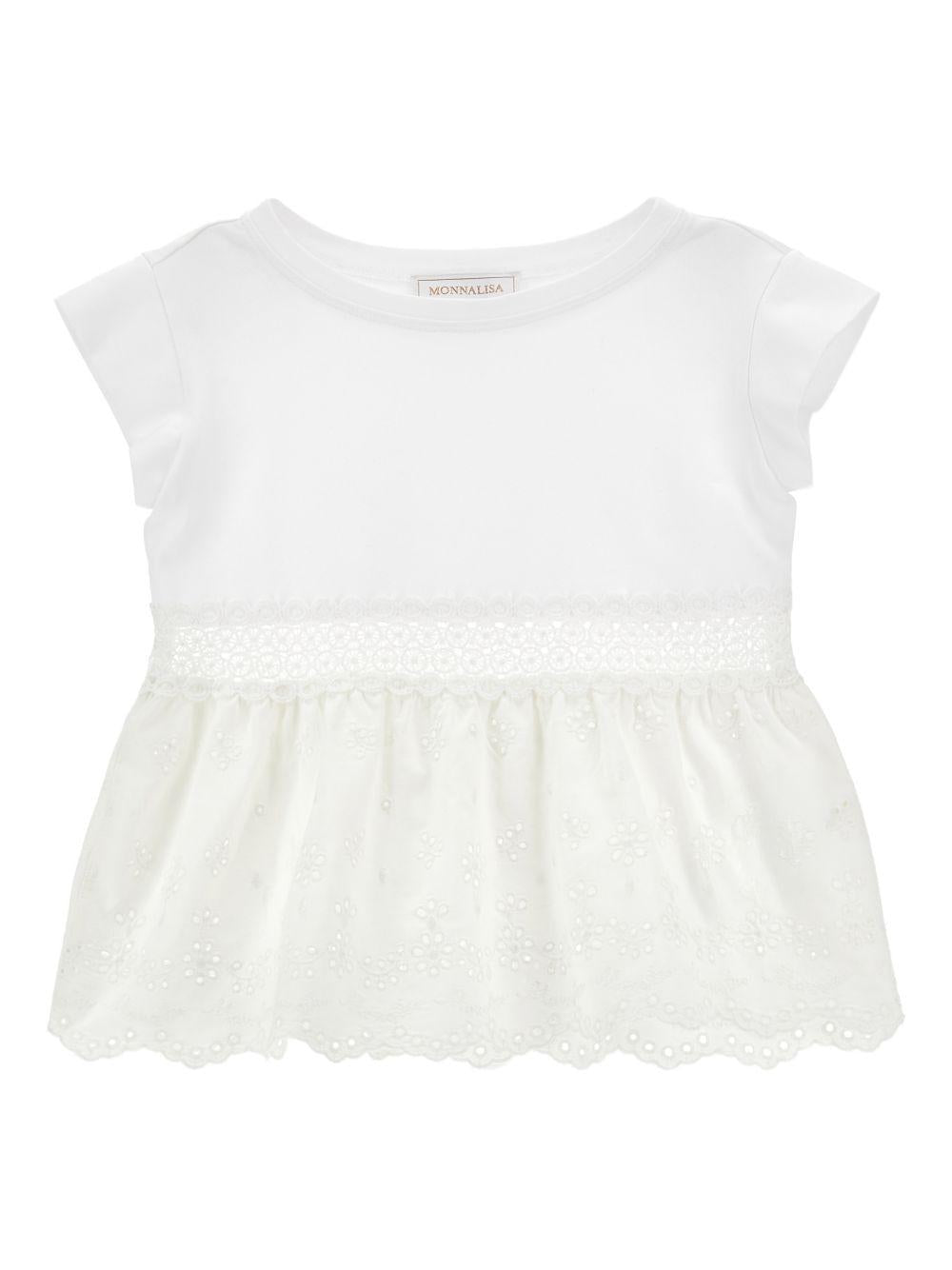 Top con gonna in tulle ricamato 17G6047005 0099 MONNALISA KIDS 