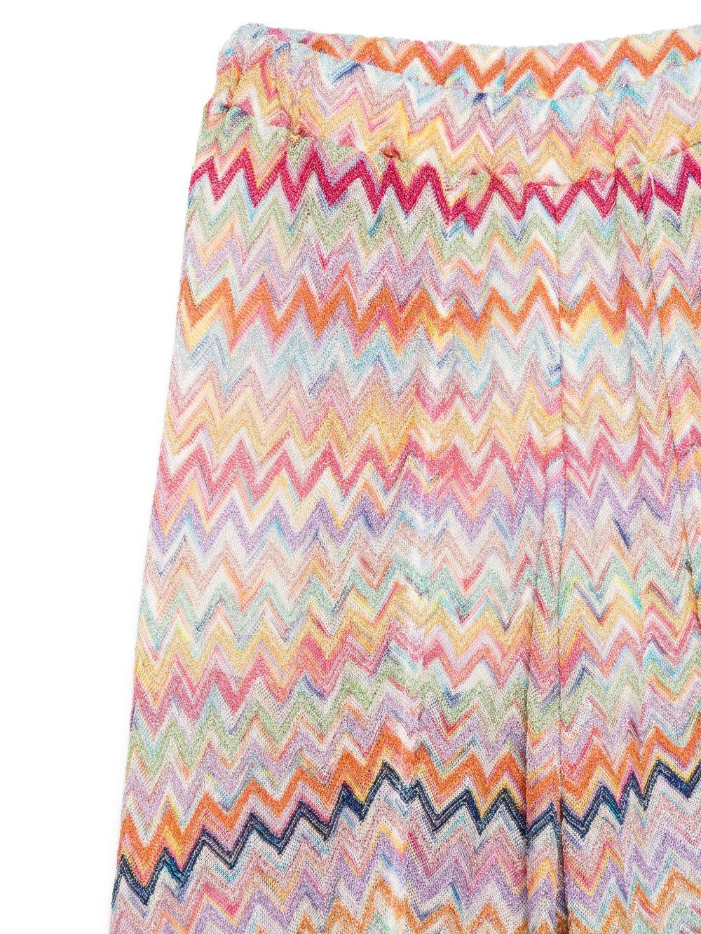 Pantaloni a zigzag multicolor ampi MY6A40Q0107 999 MISSONI KIDS 
