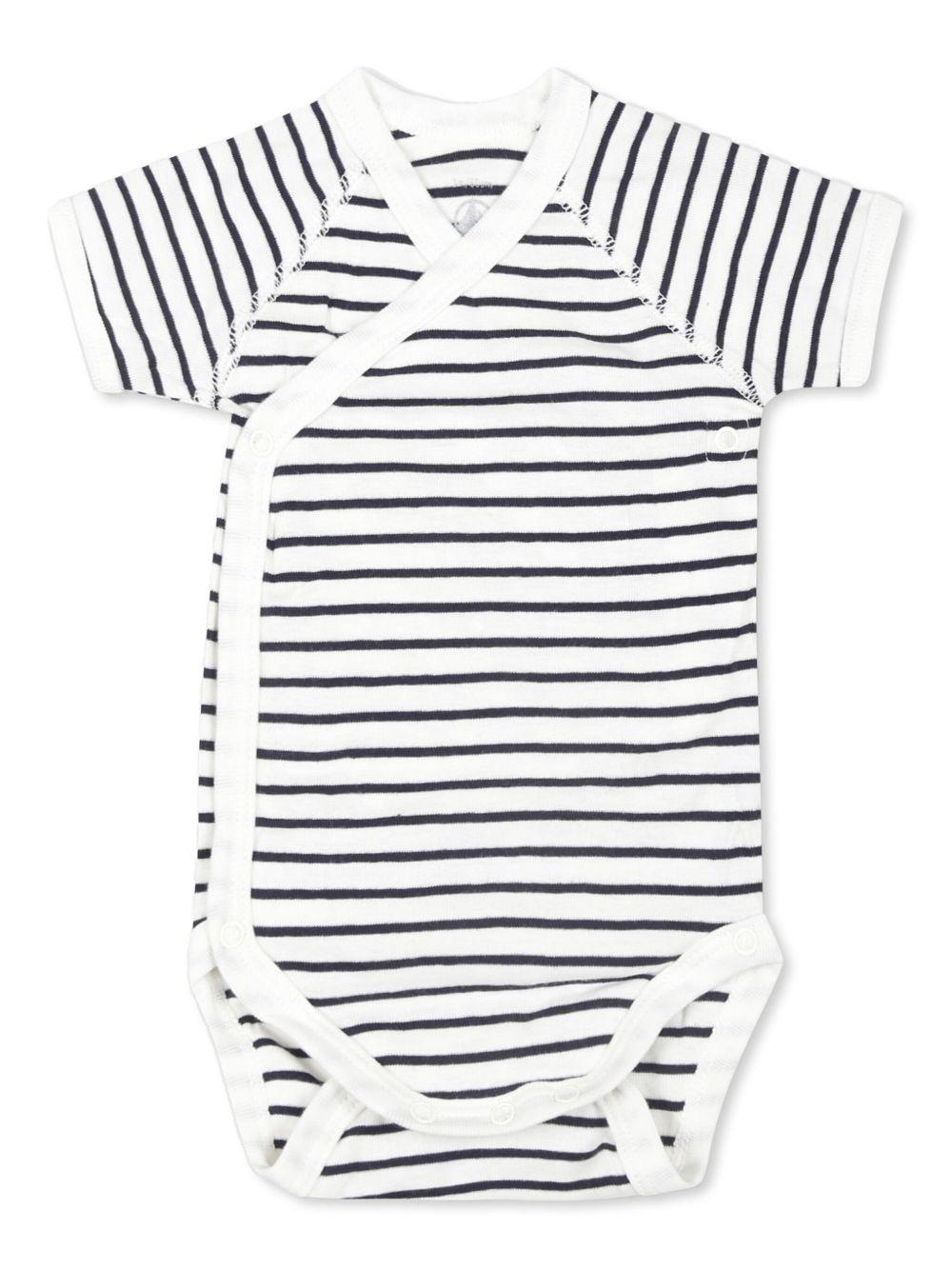 Confezione body a fantasia e tinta unita bianco/grigio neonato (3pz) A097H 00 PETIT BATEAU KIDS 
