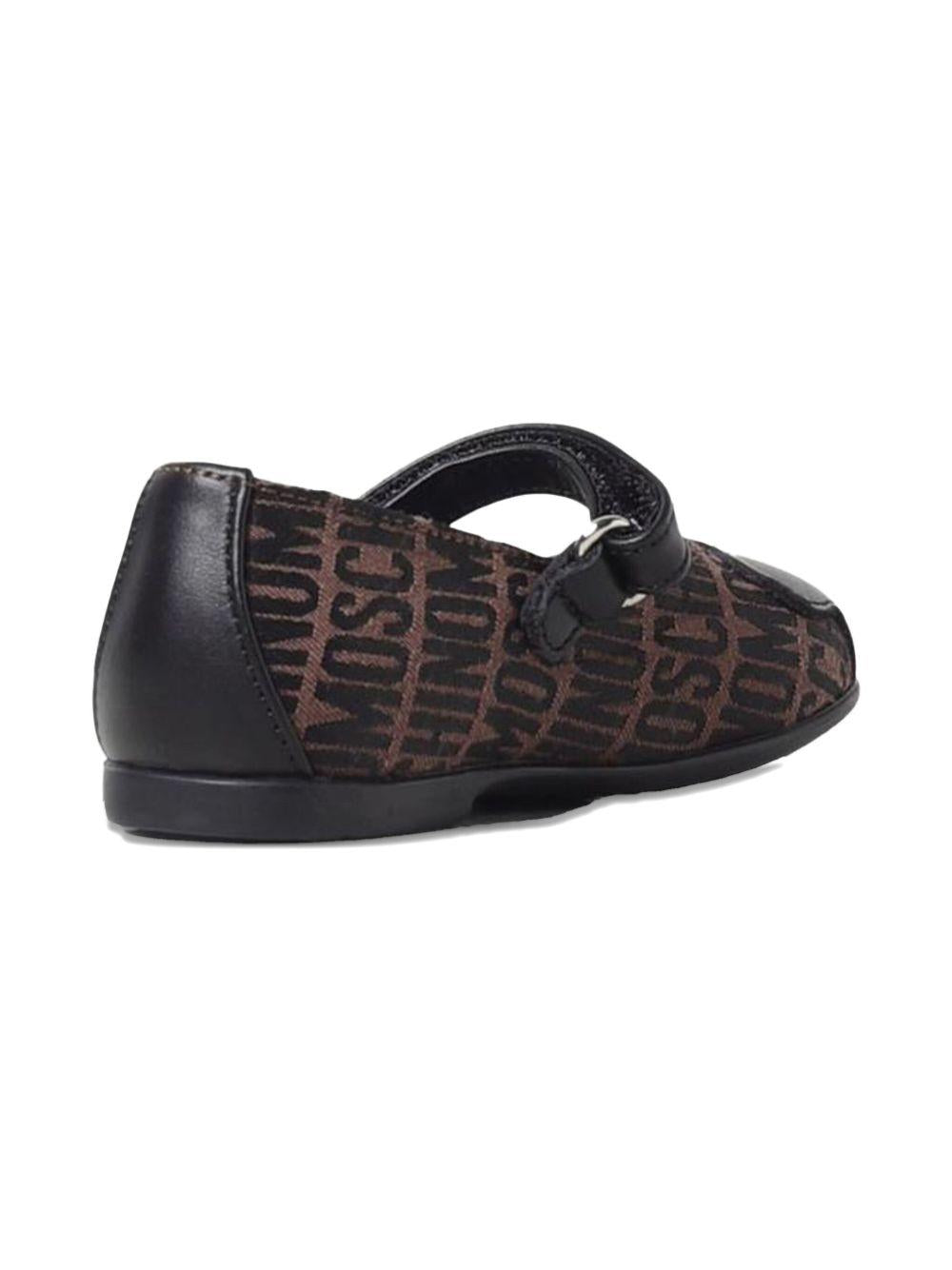 Ballerina marrone logo all-over