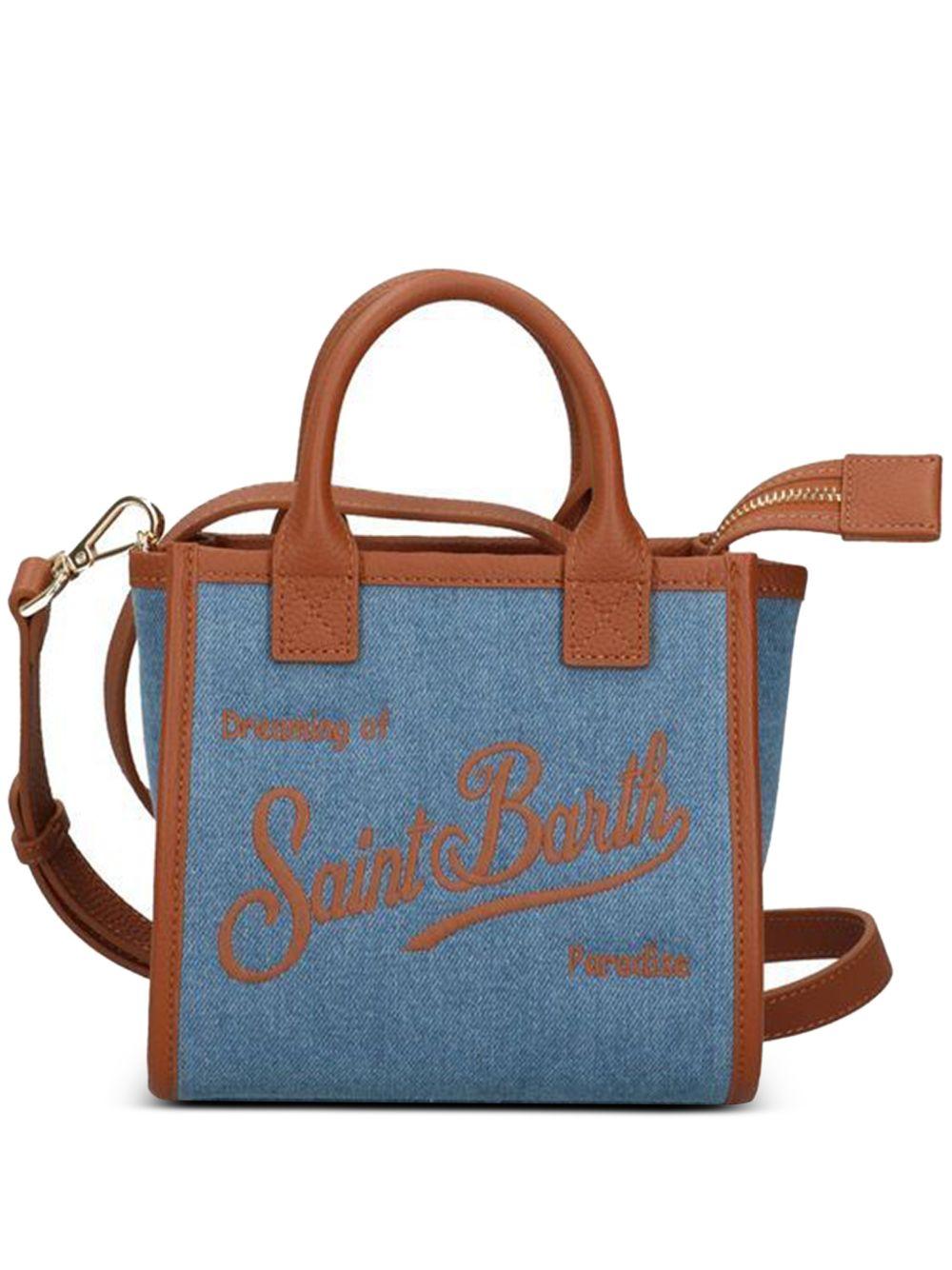 Borsa a spalla con stampa scritta VANMI001 01515L MC2 SAINT BARTH 